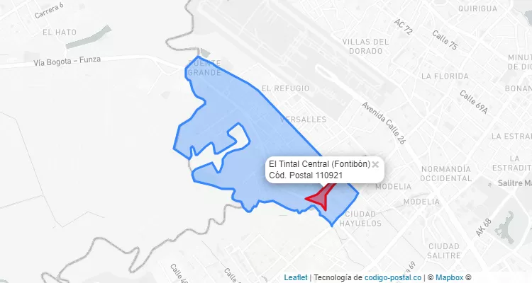 CEP Bairro El Tintal Central em Fontibón, Bogotá