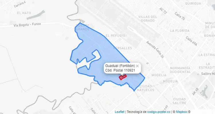 CEP Bairro Guadual em Fontibón, Bogotá