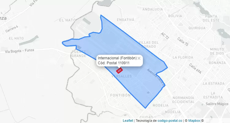 CEP Bairro Internacional em Fontibón, Bogotá