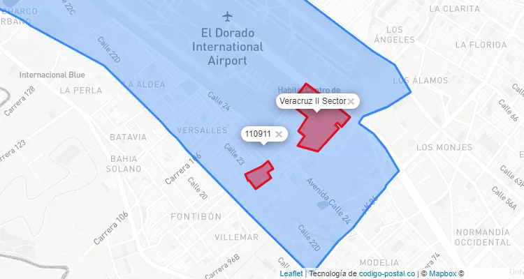 CEP Bairro Veracruz II Sector em Fontibón, Bogotá