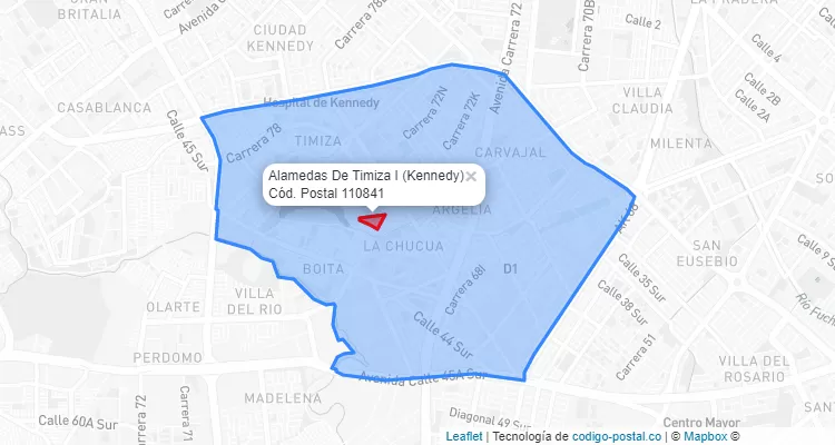 Código Postal Barrio Alamedas De Timiza I en Kennedy, Bogotá