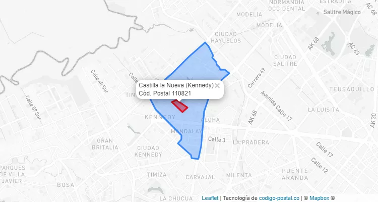 CEP Bairro Castilla la Nueva em Kennedy, Bogotá