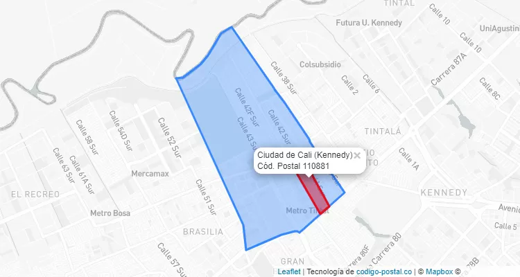 CEP Bairro Ciudad de Cali em Kennedy, Bogotá