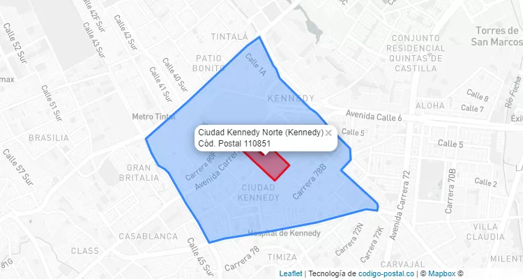 CEP Bairro Ciudad Kennedy Norte em Kennedy, Bogotá