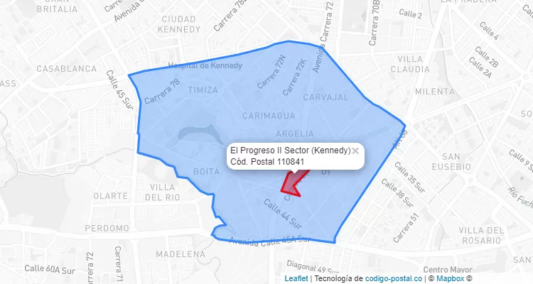 CEP Bairro El Progreso II Sector em Kennedy, Bogotá