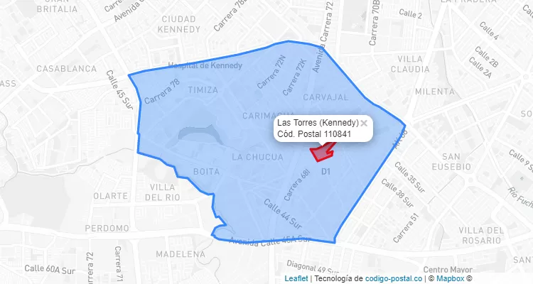 CEP Bairro Las Torres em Kennedy, Bogotá