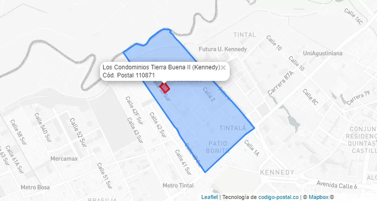 Código Postal Barrio Los Condominios Tierra Buena II en Kennedy, Bogotá