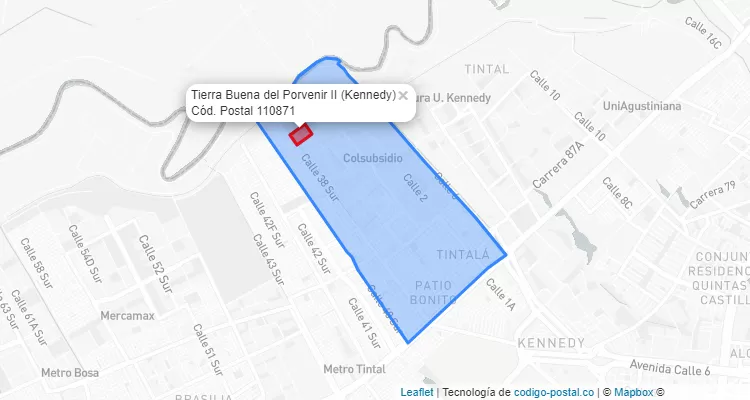 CEP Bairro Tierra Buena del Porvenir II em Kennedy, Bogotá