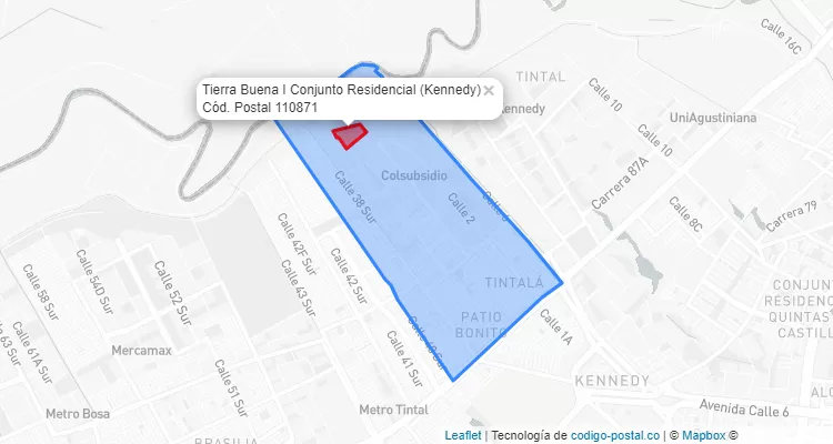 Código Postal Barrio Tierra Buena I Conjunto Residencial en Kennedy, Bogotá
