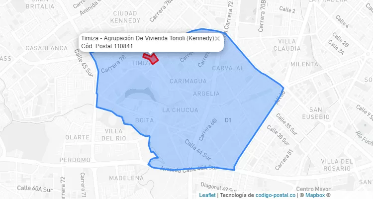 CEP Bairro Timiza - Agrupación De Vivienda Tonoli em Kennedy, Bogotá