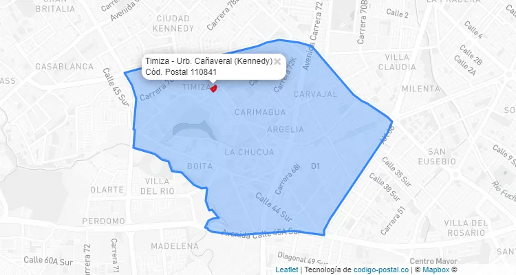 CEP Bairro Timiza - Urb. Cañaveral em Kennedy, Bogotá