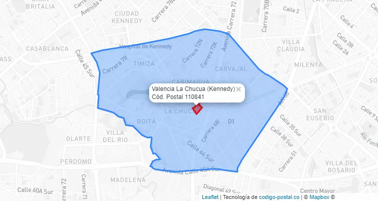 CEP Bairro Valencia La Chucua em Kennedy, Bogotá