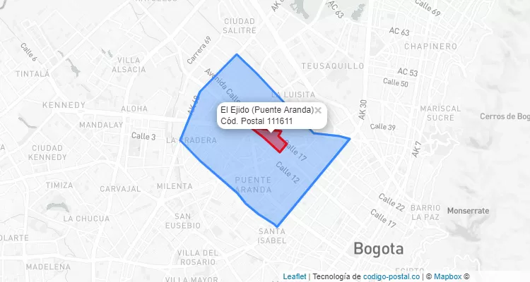 CEP Bairro El Ejido em Puente Aranda, Bogotá
