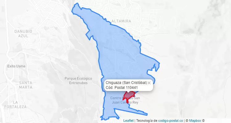 CEP Bairro Chiguaza em San Cristóbal, Bogotá