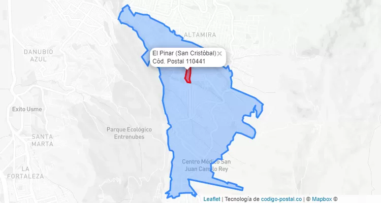 CEP Bairro El Pinar em San Cristóbal, Bogotá