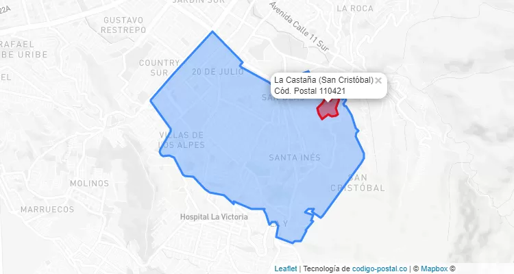CEP Bairro La Castaña em San Cristóbal, Bogotá