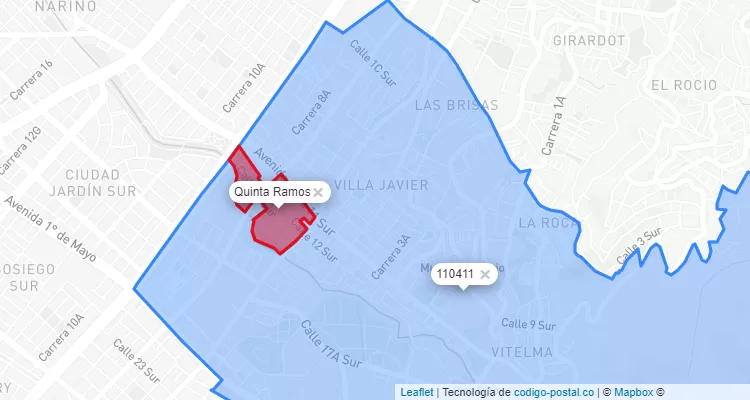 CEP Bairro Quinta Ramos em San Cristóbal, Bogotá