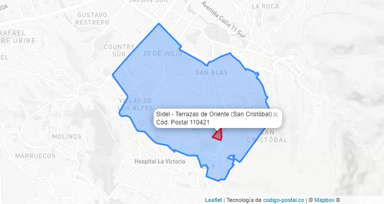 CEP Bairro Sidel - Terrazas de Oriente em San Cristóbal, Bogotá