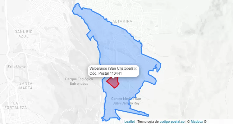 CEP Bairro Valparaíso em San Cristóbal, Bogotá