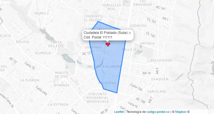 CEP Bairro Ciudadela El Poblado em Suba, Bogotá