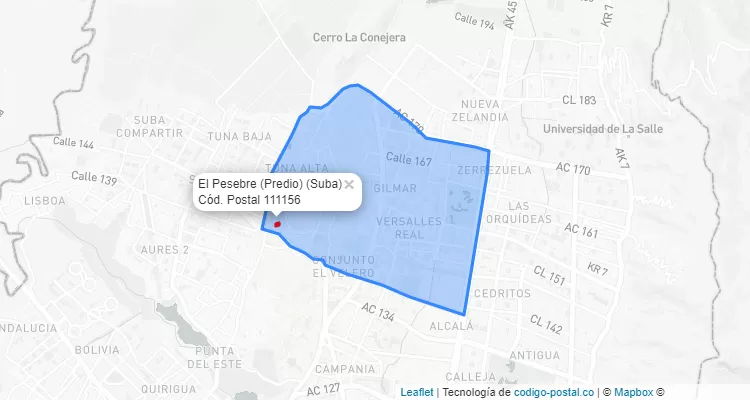 CEP Bairro El Pesebre (Predio) em Suba, Bogotá