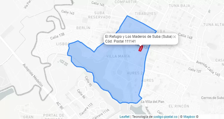 CEP Bairro El Refugio y Los Maderos de Suba em Suba, Bogotá