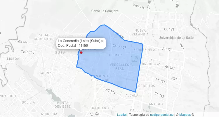CEP Bairro La Concordia (Lote) em Suba, Bogotá