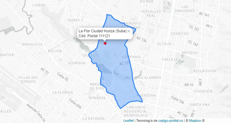 CEP Bairro La Flor Ciudad Hunza em Suba, Bogotá