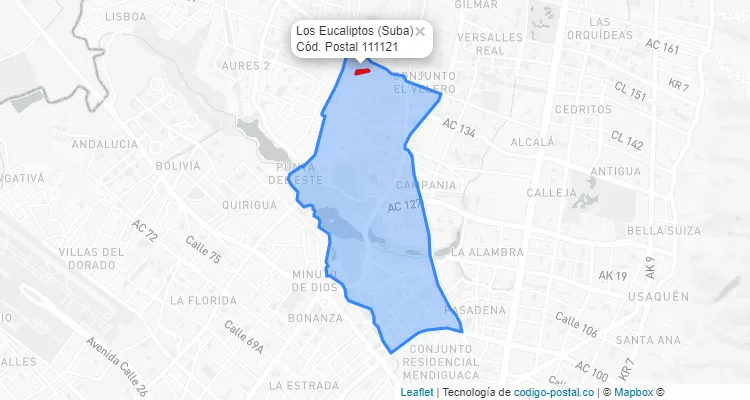 CEP Bairro Los Eucaliptos em Suba, Bogotá