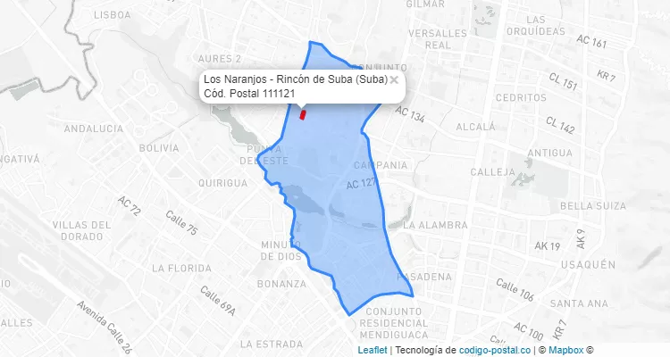 CEP Bairro Los Naranjos - Rincón de Suba em Suba, Bogotá