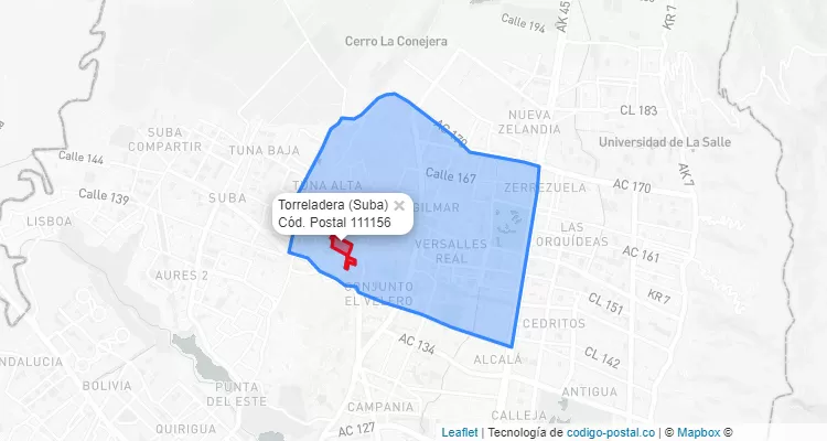 CEP Bairro Torreladera em Suba, Bogotá