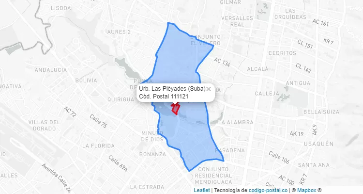 CEP Bairro Urb. Las Pléyades em Suba, Bogotá