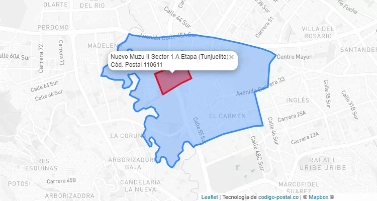 CEP Bairro Nuevo Muzu II Sector 1 A Etapa em Tunjuelito, Bogotá