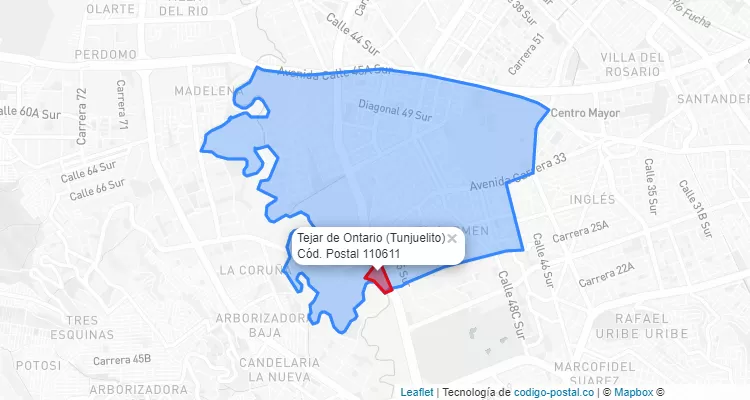 CEP Bairro Tejar de Ontario em Tunjuelito, Bogotá