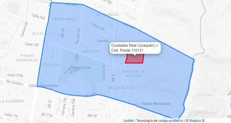 CEP Bairro Ciudadela Real em Usaquén, Bogotá