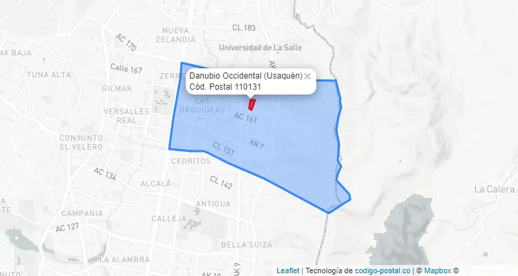 CEP Bairro Danubio Occidental em Usaquén, Bogotá