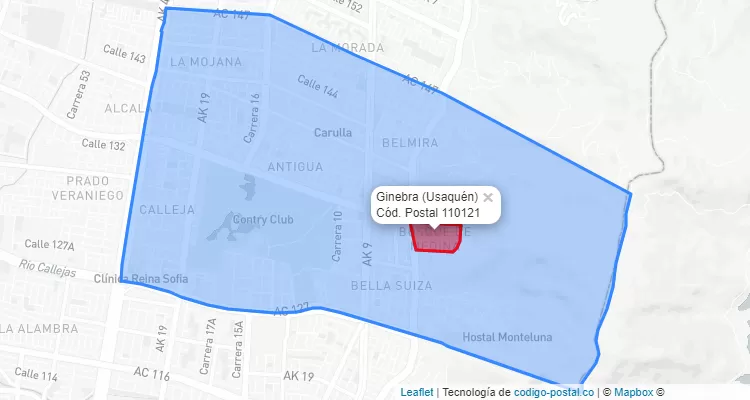 CEP Bairro Ginebra em Usaquén, Bogotá