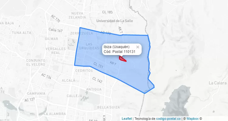 CEP Bairro Ibiza em Usaquén, Bogotá