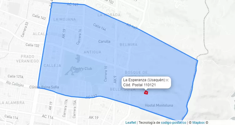 CEP Bairro La Esperanza em Usaquén, Bogotá