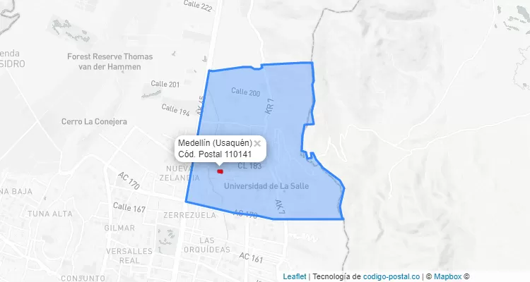 CEP Bairro Medellín em Usaquén, Bogotá