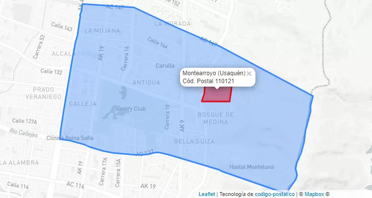 CEP Bairro Montearroyo em Usaquén, Bogotá