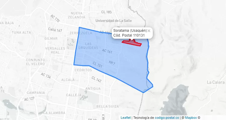 CEP Bairro Soratama em Usaquén, Bogotá