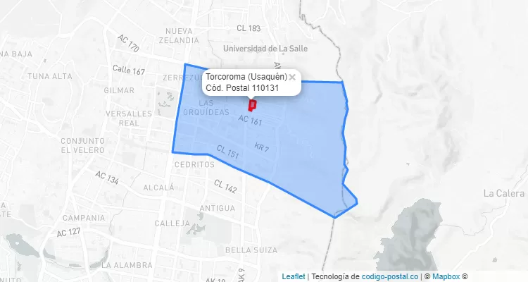 CEP Bairro Torcoroma  em Usaquén, Bogotá