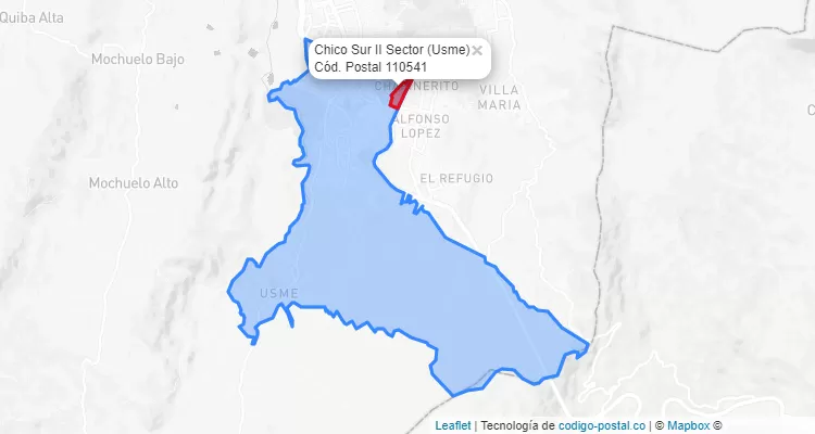 CEP Bairro Chico Sur II Sector em Usme, Bogotá