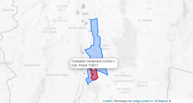 CEP Bairro Ciudadela Cantarrana em Usme, Bogotá