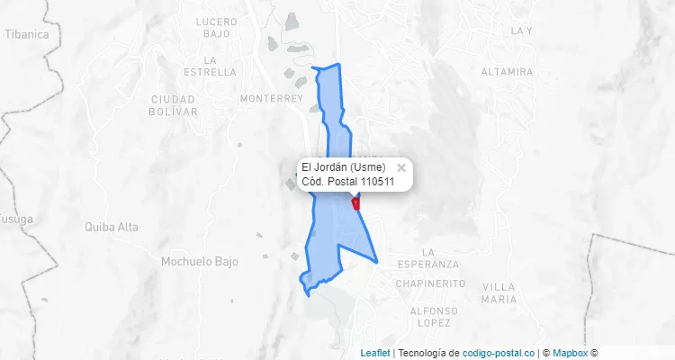 CEP Bairro El Jordán em Usme, Bogotá
