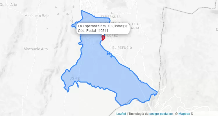CEP Bairro La Esperanza Km. 10 em Usme, Bogotá
