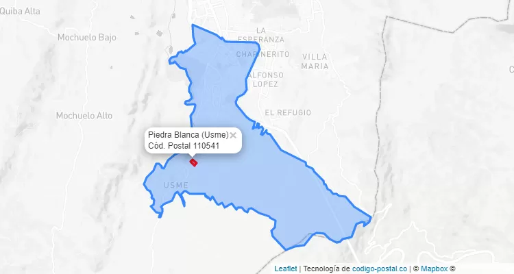 CEP Bairro Piedra Blanca em Usme, Bogotá