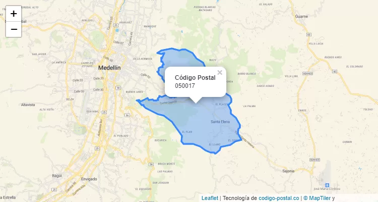 CEP 050017 na Colômbia