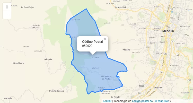 Código Postal Vereda El Salado, Medellín